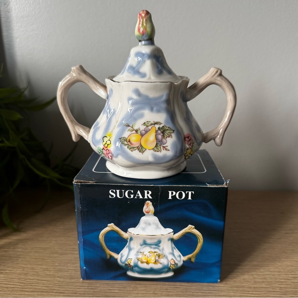 Floral Ceramic Sugar Pot